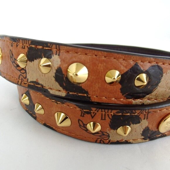 Authentic MCM MYZ2AXV30001 Studs bracelet PVC/leather [Used] - Picture 7 of 9